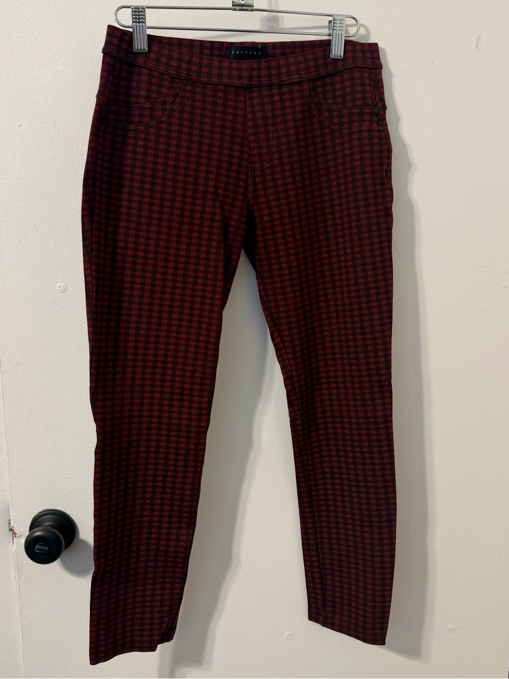 Sanctuary Red Gingham Pants Size Small